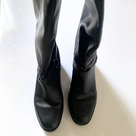 Genuine Leather Calf-High Boots - Picture 4 of 6